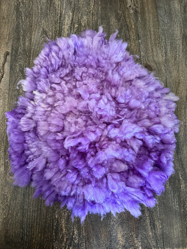 Textured Purple Flokati Rug